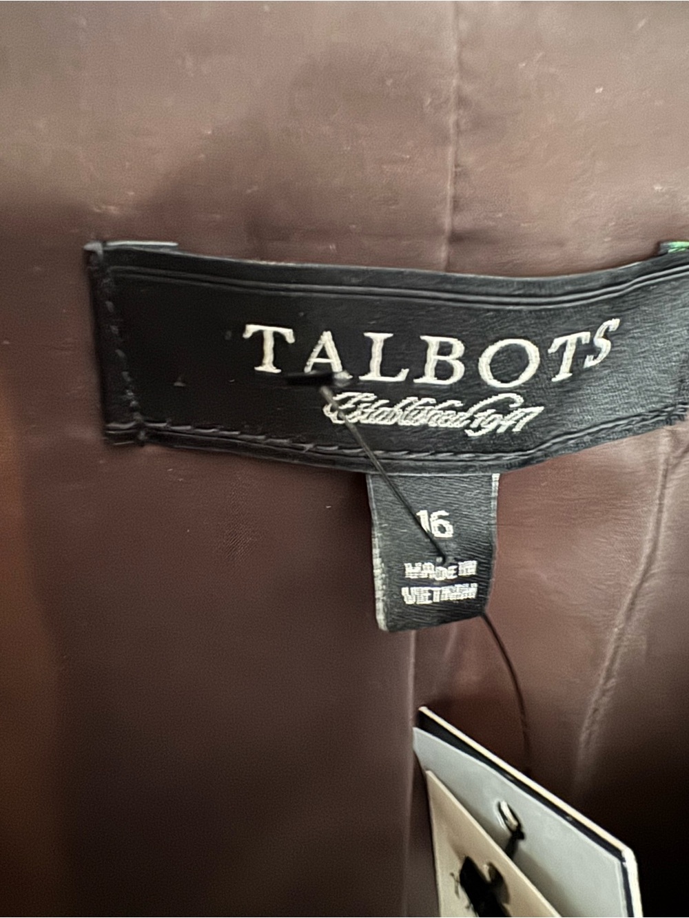 NWT Talbots Kate Fit Leopard Print Velvet Blazer Jacket 16 Tan Mob wife Curvy - Picture 4 of 16